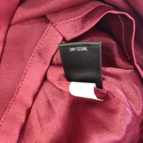 Apt 9 Strapless Sateen Cocktail Dress Red Burgundy Pleated Size 8 - Picture 9 of 10